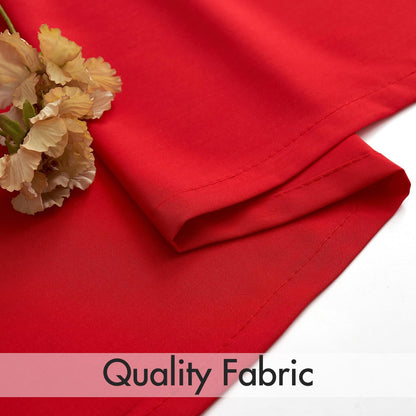 MIULEE Red Privacy Sheer Curtains That Let Light in 84 Inches Long Non-See-Through Semi Sheer