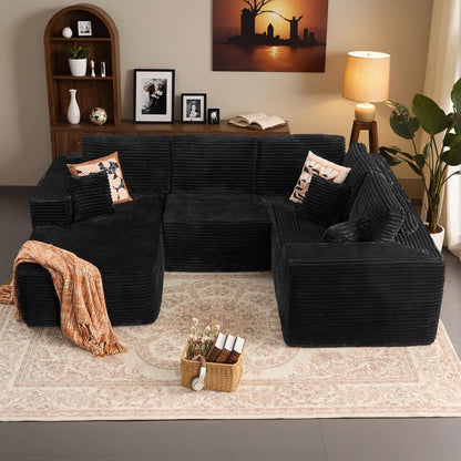 HOOOWOOO Cloud Sectional Couches for Living Room,Modular Sectional Sofa No Assembly,110X79 Inch