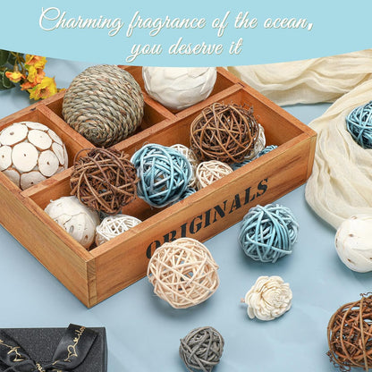 Riceshoot 2 Pack Decorative Balls Potpourri Bowl Filler Decor Natural Vase Bowl Filler Assorted