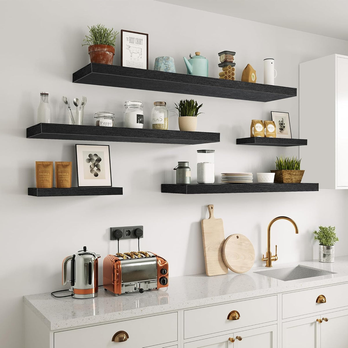 Single Floating Shelves 36 inch Long, Large 10 in Deep Wall Shelves Heavy Duty 70 lbs for Bedroom