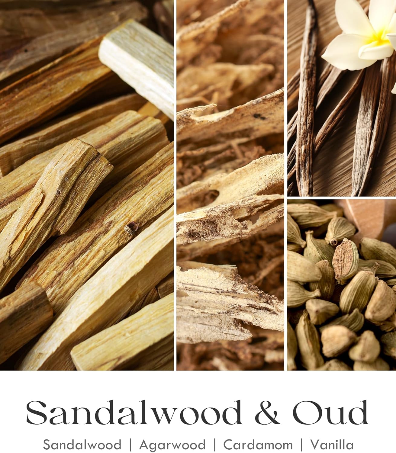 AOOVOO Sandalwood Oud Candle - Large Scented Candles 22oz, Soy Candles, Aromatherapy Candle, Soy