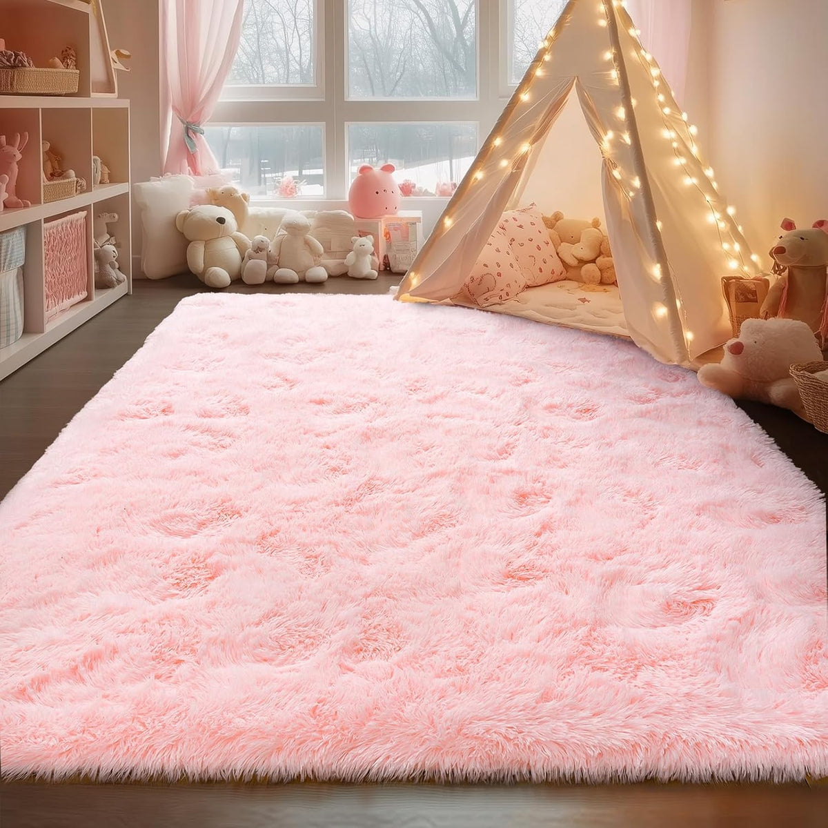 Rezutan Soft Fluffy Rug for Living Room Bedroom, Large Comfy Modern Shaggy Fuzzy Kids Rug, Plush