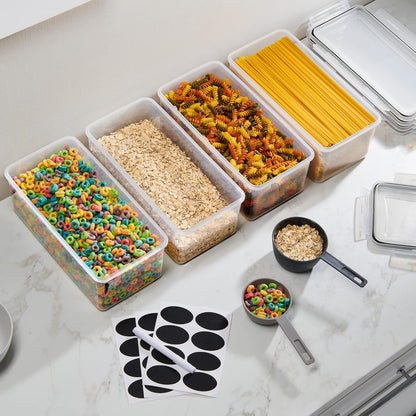 Large Airtight Food Storage Containers with Lids Set of 4 3.2L - 102 fl. oz Pasta storage