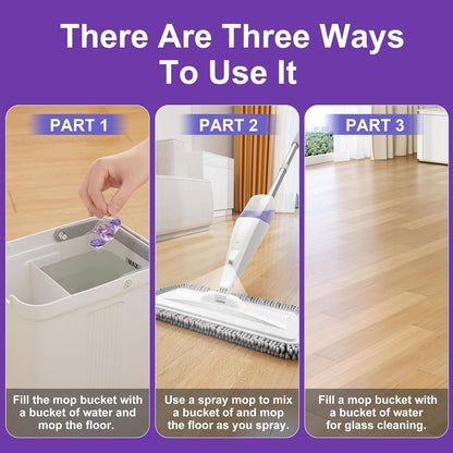 JOYMOOP Floor Cleaner for Mopping, 30 PCS Mopping Solution, Hardwood Floor Cleaner, Works Perfectly