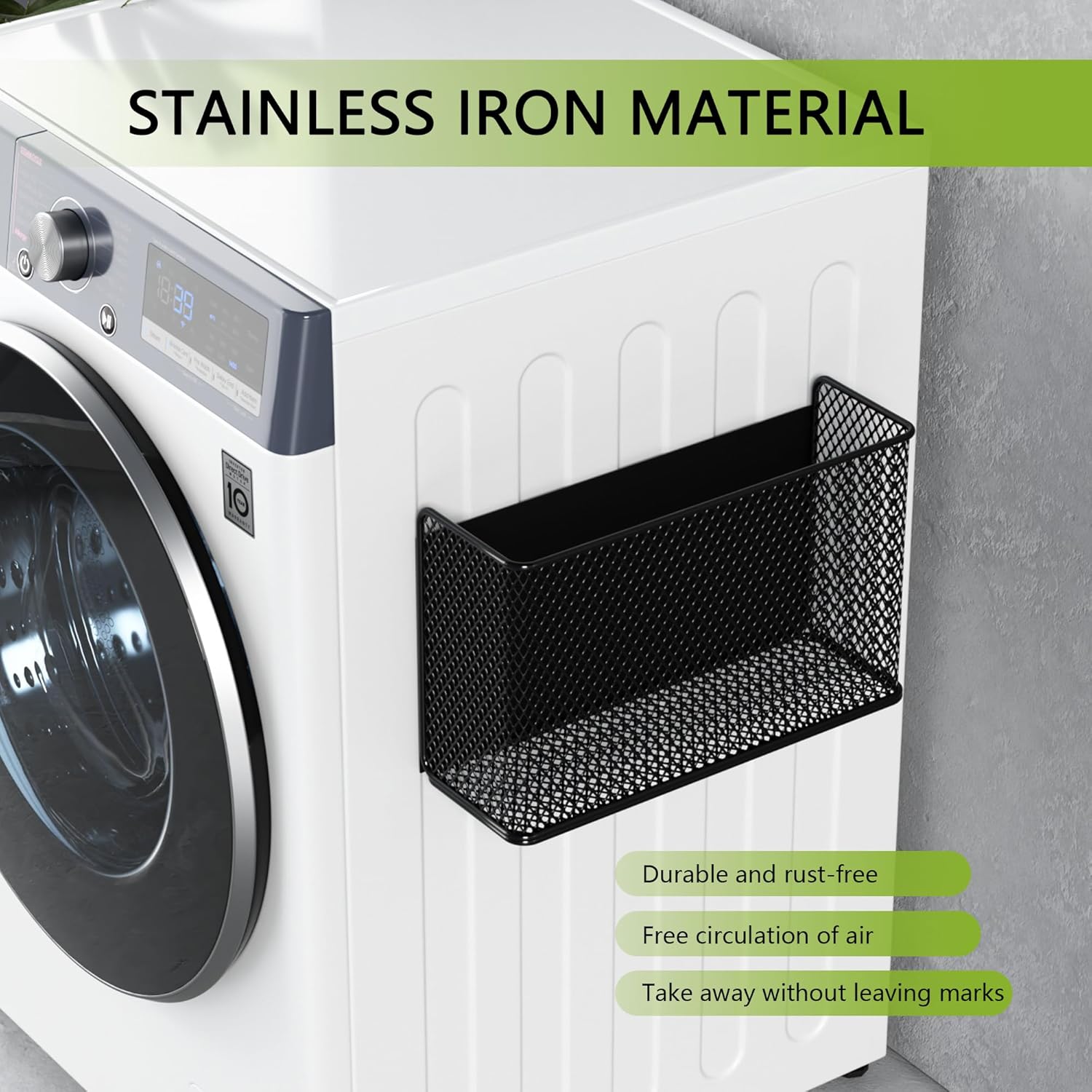 Magnetic Basket Fridge Lint Bin Dryer Ball Holder Laundry Room Organization Home Storage for Class