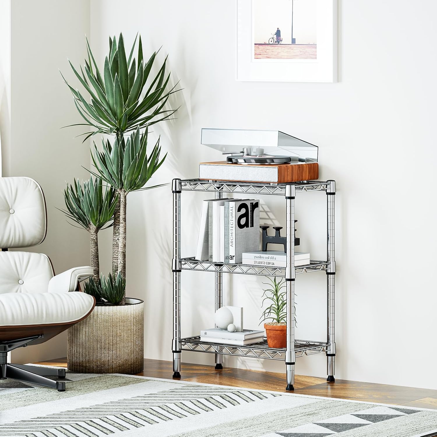 750 lbs 3 Tier Shelf Metal Storage Shelves Wire Rack Closet Organizers with PP Board for Garage
