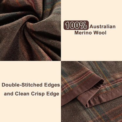 YOUR MOON 100% Pure Merino Wool Queen Size, Australian Organic Natural Wool Blanket, Hypoallergenic