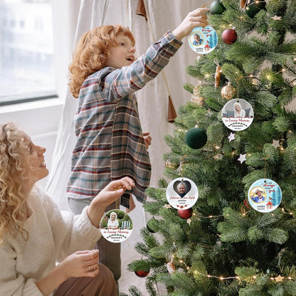 Customized Sympathy Gift for Loss of Loved One - Personalized Christmas Photo Ornaments 2025