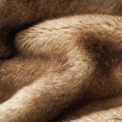 BATTILO HOME Luxury Camel Faux Fur Throw Blanket, Soft Cozy Warm Mink Fur Blanket for Bed, Home