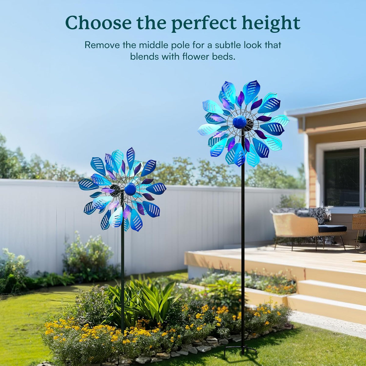 Wind Spinners for Yard and Garden, 84" Wind Spinners Outdoor Metal Extra Large, Wind Sculptures &
