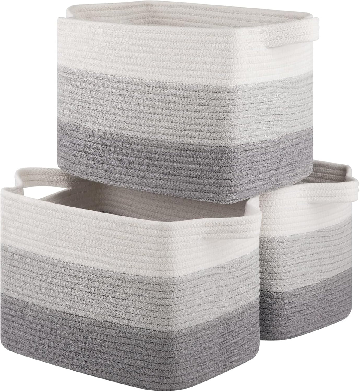 Storage Basket for Organizing, Woven Baskets for Storage, Rectangle Decorative Baskets for Shleves