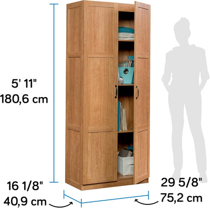 Sauder Select Storage Cabinet, Pantry Cabinet Kitchen Storage with Adjustable Shelves, Bathroom