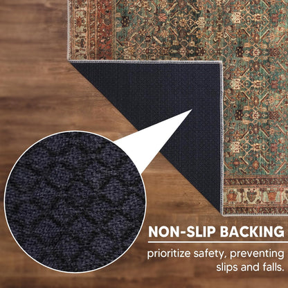 Keen Home Design 2x12 Rug - Machine Washable Runner with Non-Slip Backing, Ideal for Hallway