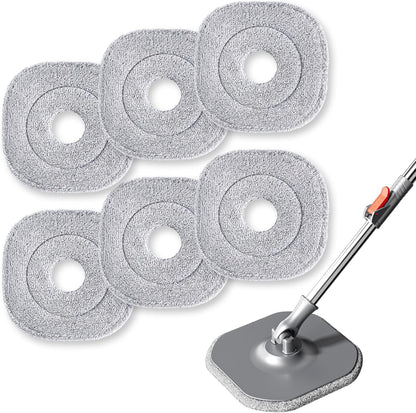 9 Inch Square Microfiber Mop Pad Refill Compatible with True & Tidy Mop System and Most 9 Inch