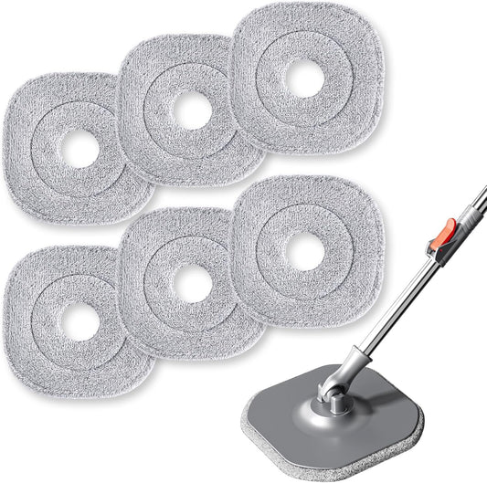 9 Inch Square Microfiber Mop Pad Refill Compatible with True & Tidy Mop System and Most 9 Inch