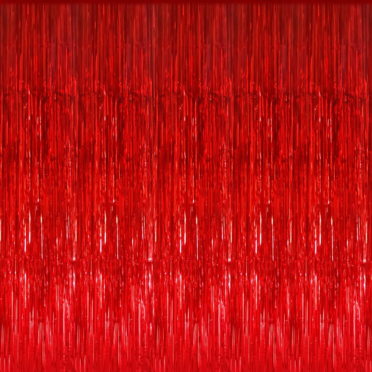 GOER 3.2 ft x 8.2 ft Metallic Tinsel Foil Fringe Curtains Party Photo Backdrop Party Streamers for