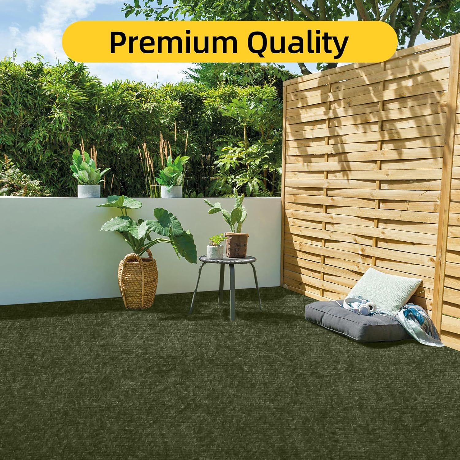 Marine Carpet,6 FT x 23 FT Olive Green Indoor Outdoor Carpet 0.2" Thick with Water-Proof TPE