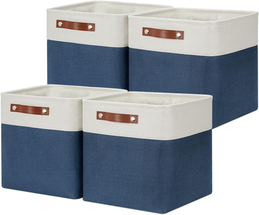 DULLEMELO Foldable Storage Cubes 12 x 12 Organizer Bins,Canvas Storage Bins Empty Gift Baskets for