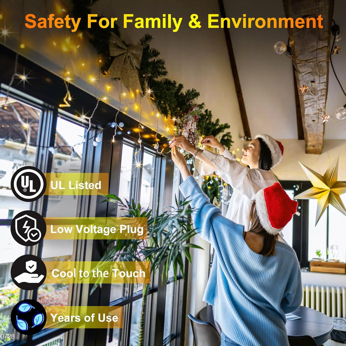 612 LED 60FT Christmas Lights with 136 Drops, 12 Modes Dimmable Warm White Outdoor Hanging Lights