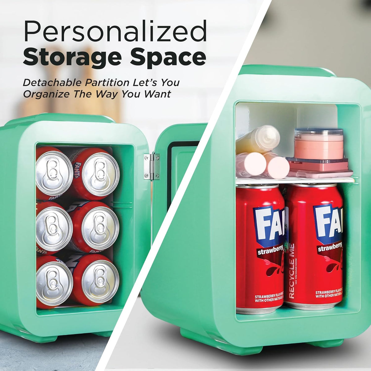 IBMF4MNT Fridge for Bedroom, Skincare, Portable Cooler & Warmer for Makeup, for Office & Home