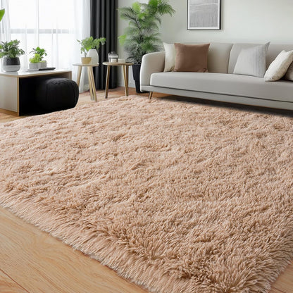 Rezutan Rugs for Living Room, Area Rug 6x9 Fluffy Rug Carpet, Soft Shaggy Modern Floor for Kids