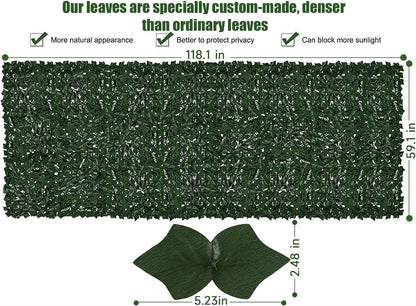 Faux Ivy Privacy Fence Screen Outdoor Expandable Artificial Greenery Roll Fake Hedge Wall Patio
