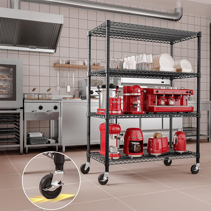 IZEUK Garage Shelving Wide Storage Shelves 4 Tier Metal Shelves 3200 LBS Heavy Duty Adjustable