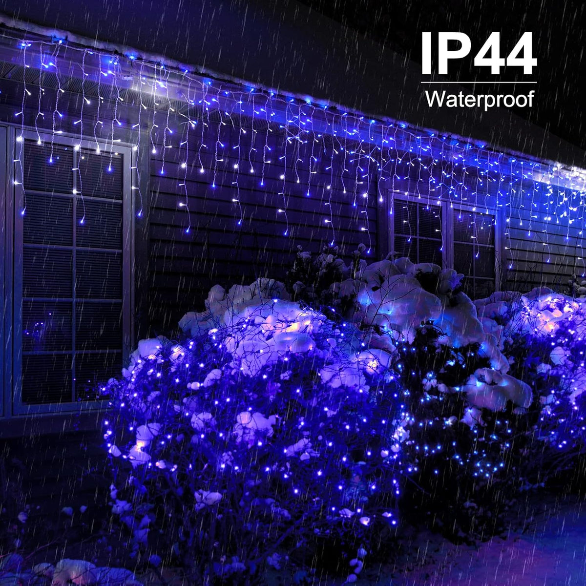 Brightown Icicle Lights Outdoor, 20Ft Christmas Lights with 30 Drops, 1125 LED Firecracker Icicle