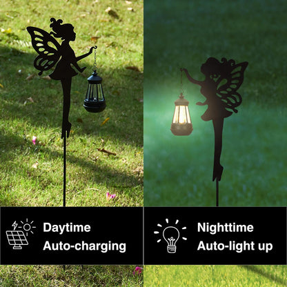 Fairy Garden Accessories Halloween Decorations Lawn Ornaments 1 Pair - Solar Lights Outdoor Garden