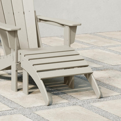 WestinTrends Outdoor Ottoman, Patio Adirondack Ottoman Foot Rest, All Weather Poly Lumber Folding
