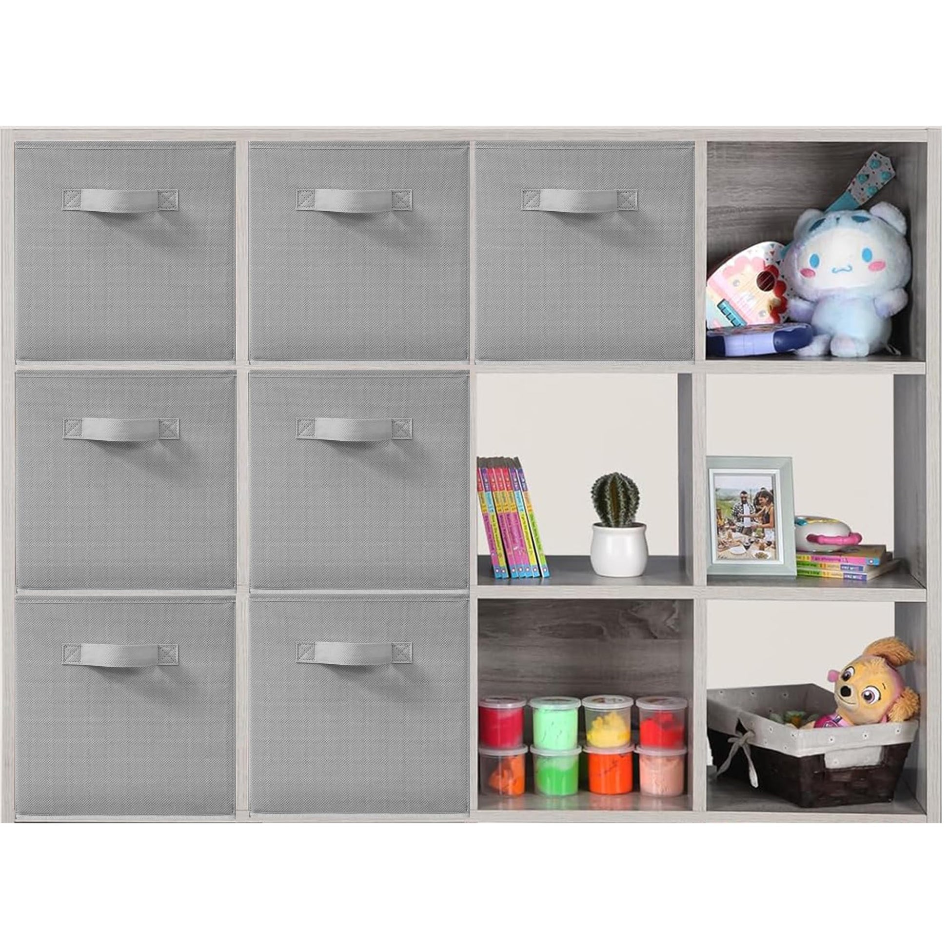 STORAGEIDEAS 11x11 Inch Storage Bins Cubes, Fabric Foldable Storage Box, Collapsible Closet