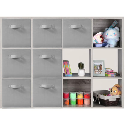 STORAGEIDEAS 11x11 Inch Storage Bins Cubes, Fabric Foldable Storage Box, Collapsible Closet