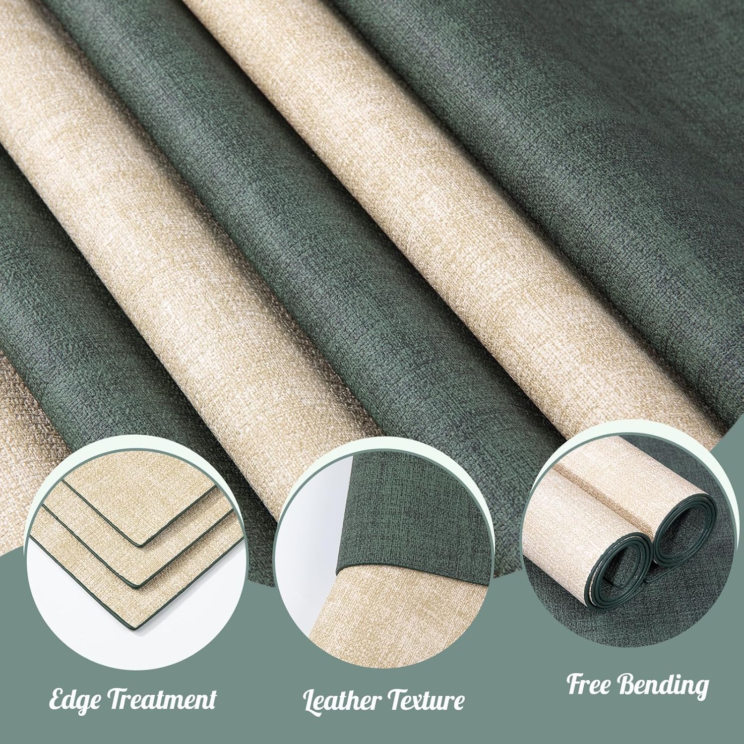 SUEH DESIGN Leather Placemats Set of 6 Reversible Table Mats Heat Resistant Waterproof No-Slip