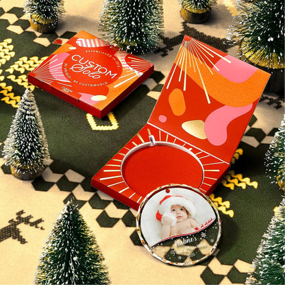 Bemaystar Baby First Christmas Ornaments 2025–Personalized Crystal Ornaments with Photo and