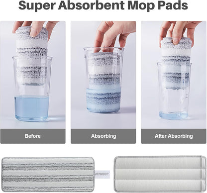 JOYMOOP Flat Mop Pads, Microfiber Mop Cleaning Pads, Washable Pads, Pads Replacement for Flat Mop