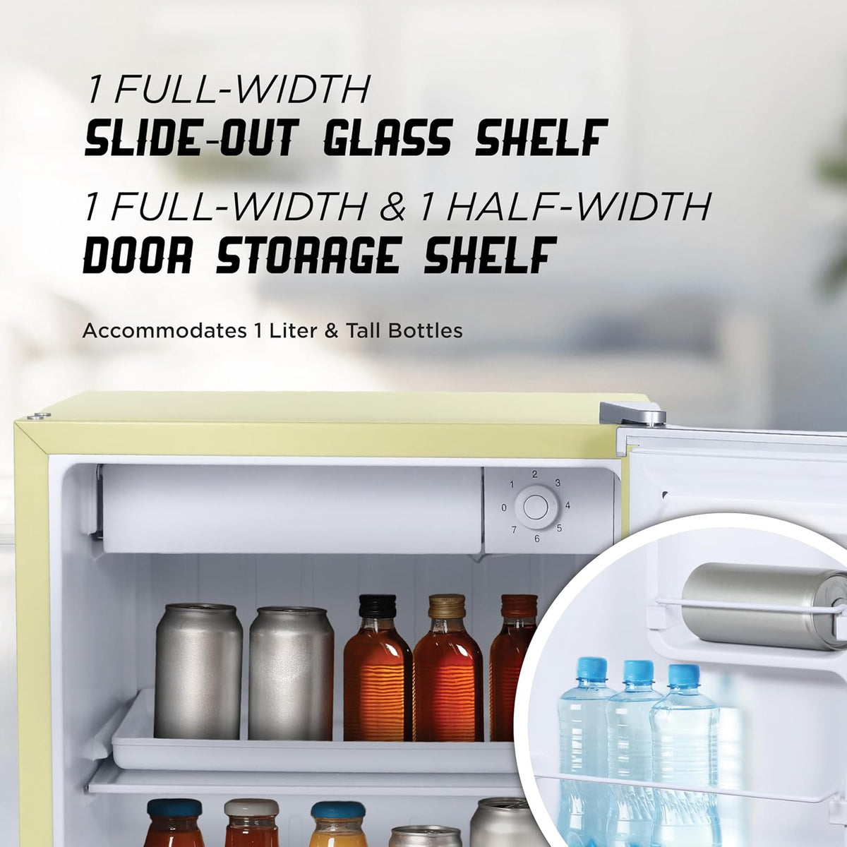 IBCR17SUN Compact, Energy Star Certified Small, Single Door Mini Fridge with Freezer Refrigerator