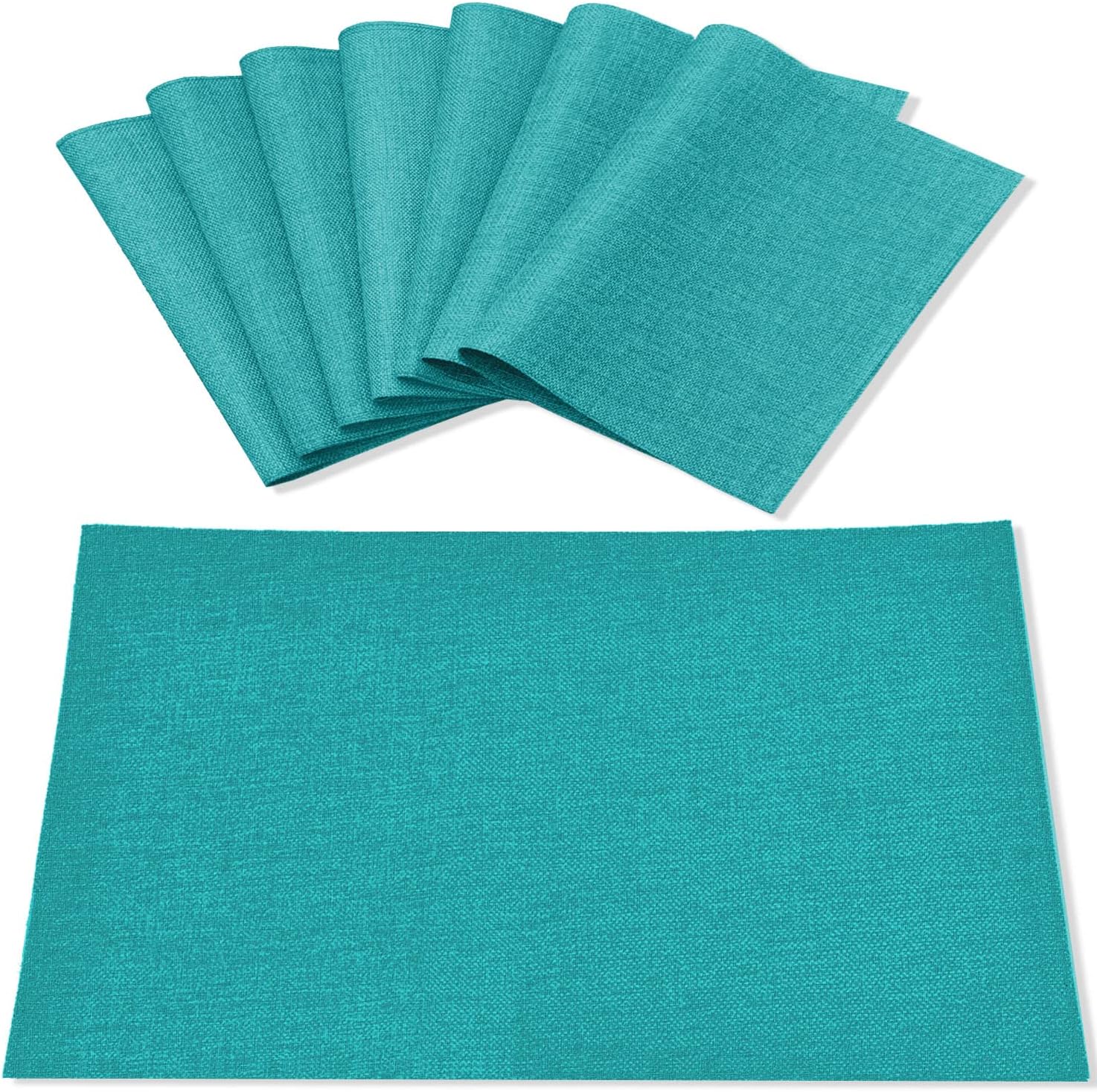 Cloth Placemats Set of 8, Linen Type Fabric Placemats Machine Washable Heat Resistant Placemats