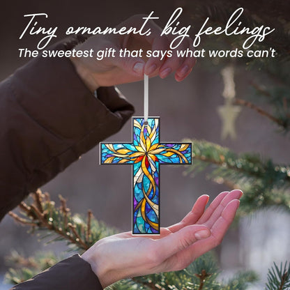 FLAGWIX Christian Gifts for Women Men - Acrylic Christmas Ornaments 2025 - Catholic Spiritual