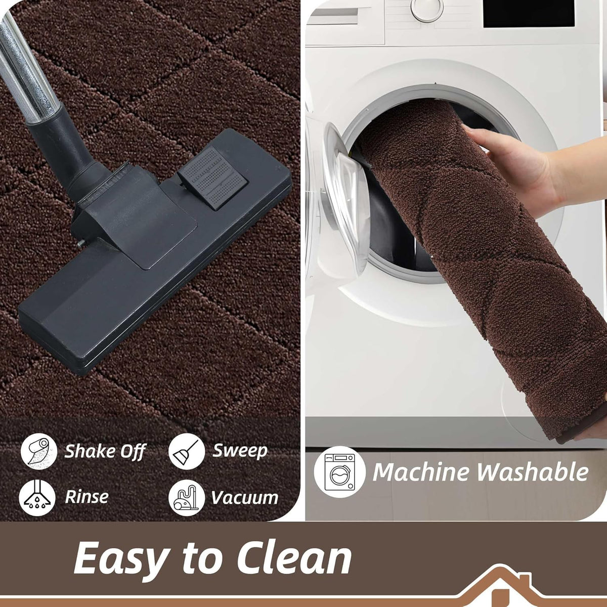 BEQHAUSE Dirt Trapper Door Mat 32" x 48", Doormat Non-Slip Entryway Rugs Washable, Dog Door Mat