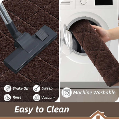 BEQHAUSE Dirt Trapper Door Mat 24" x 36", Doormat Non-Slip Entryway Rugs Washable, Dog Door Mat