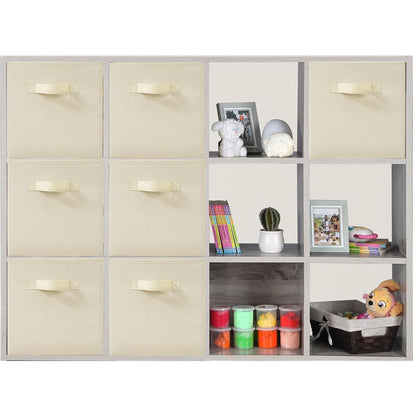 STORAGEIDEAS 11x11 Inch Storage Bins Cubes, Fabric Foldable Storage Box, Collapsible Closet