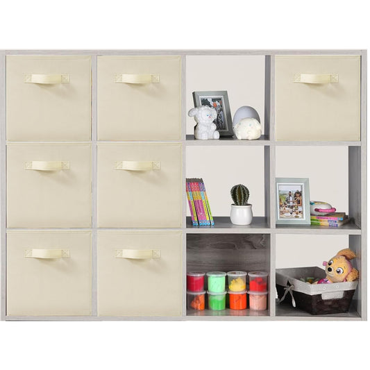 STORAGEIDEAS 11x11 Inch Storage Bins Cubes, Fabric Foldable Storage Box, Collapsible Closet