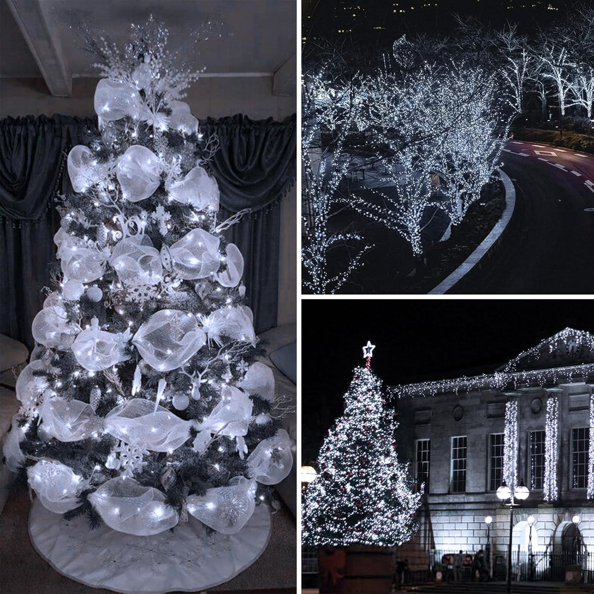 Upgrade Solar String Lights for Outside 2 Pack Total 180FT 500LED String Lights Outdoor with 8
