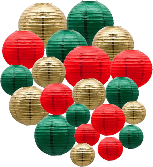 ADLKGG Paper Lanterns Decorative, Round Hanging Lantern for Italian Party Mexico Party Graduation