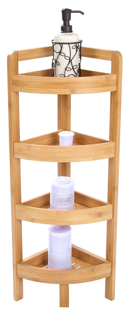 31.5" 4 Tier Bamboo Corner Storage Shelf By Trademark Innovations