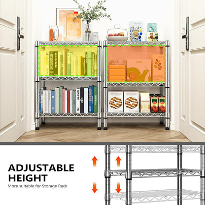 750 lbs 3 Tier Shelf Metal Storage Shelves Wire Rack Closet Organizers with PP Board for Garage