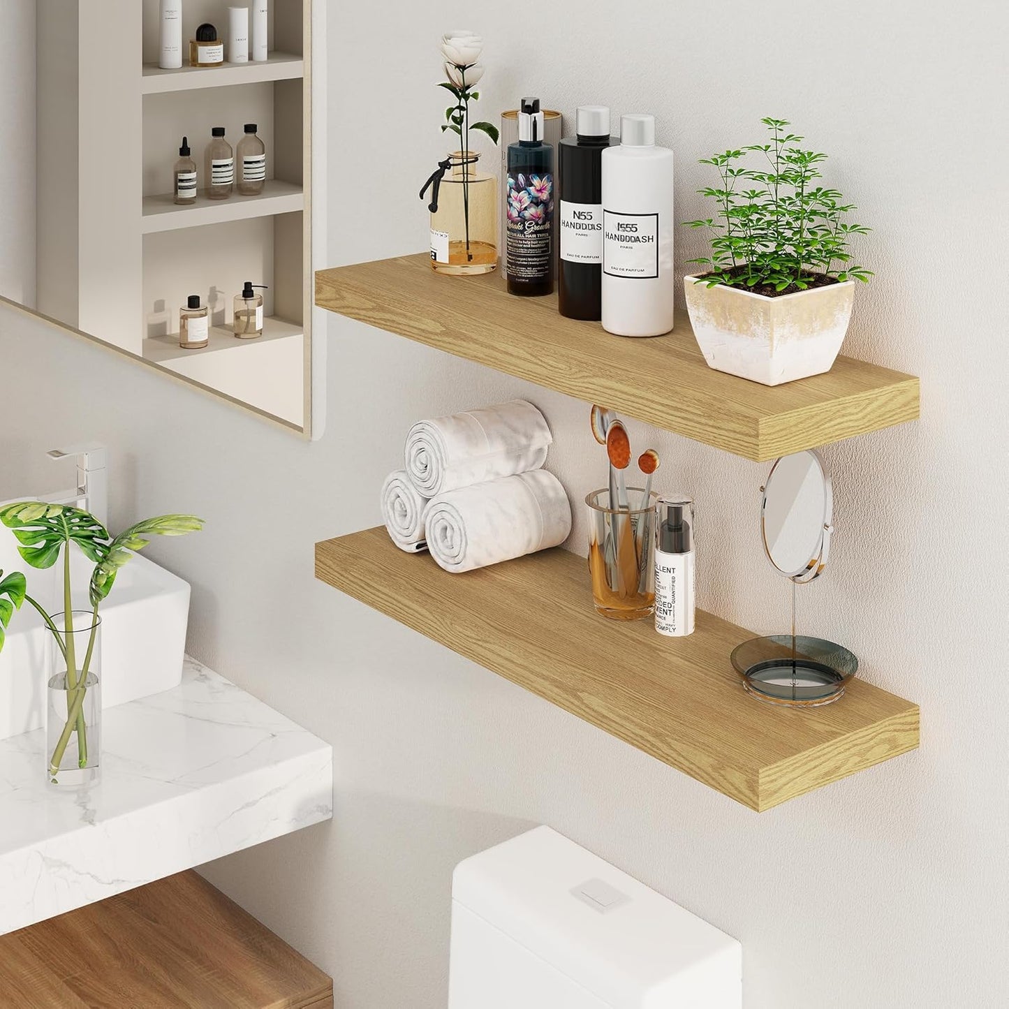 Fun Memories Floating Shelves 36 Inch Long, Deep Floating Shelf for Wall, 36 x 8 Floating Shelves