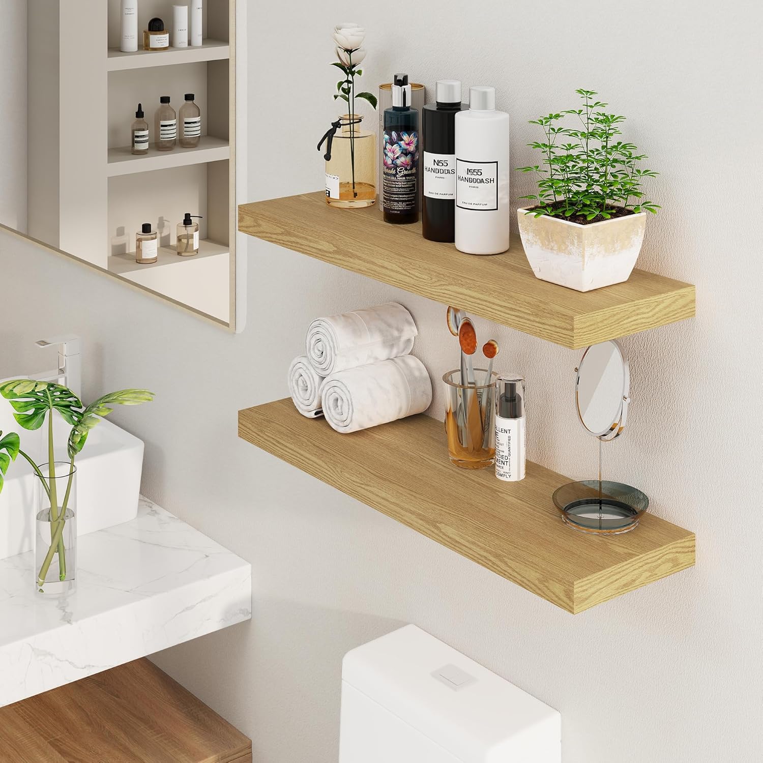 Fun Memories Floating Shelves 36 Inch Long, Deep Floating Shelf for Wall, 36 x 8 Floating Shelves