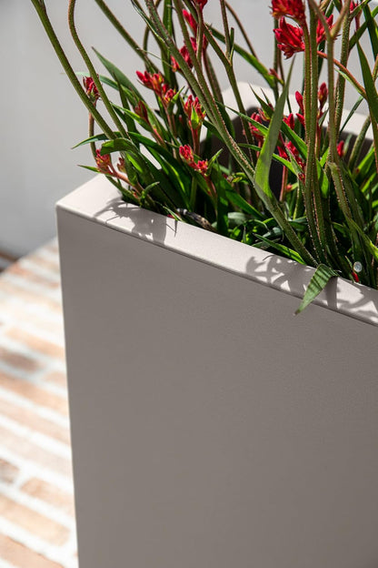 Veradek Block Series Span Plastic Planter - Tall Rectangular Planter for Indoor or Outdoor