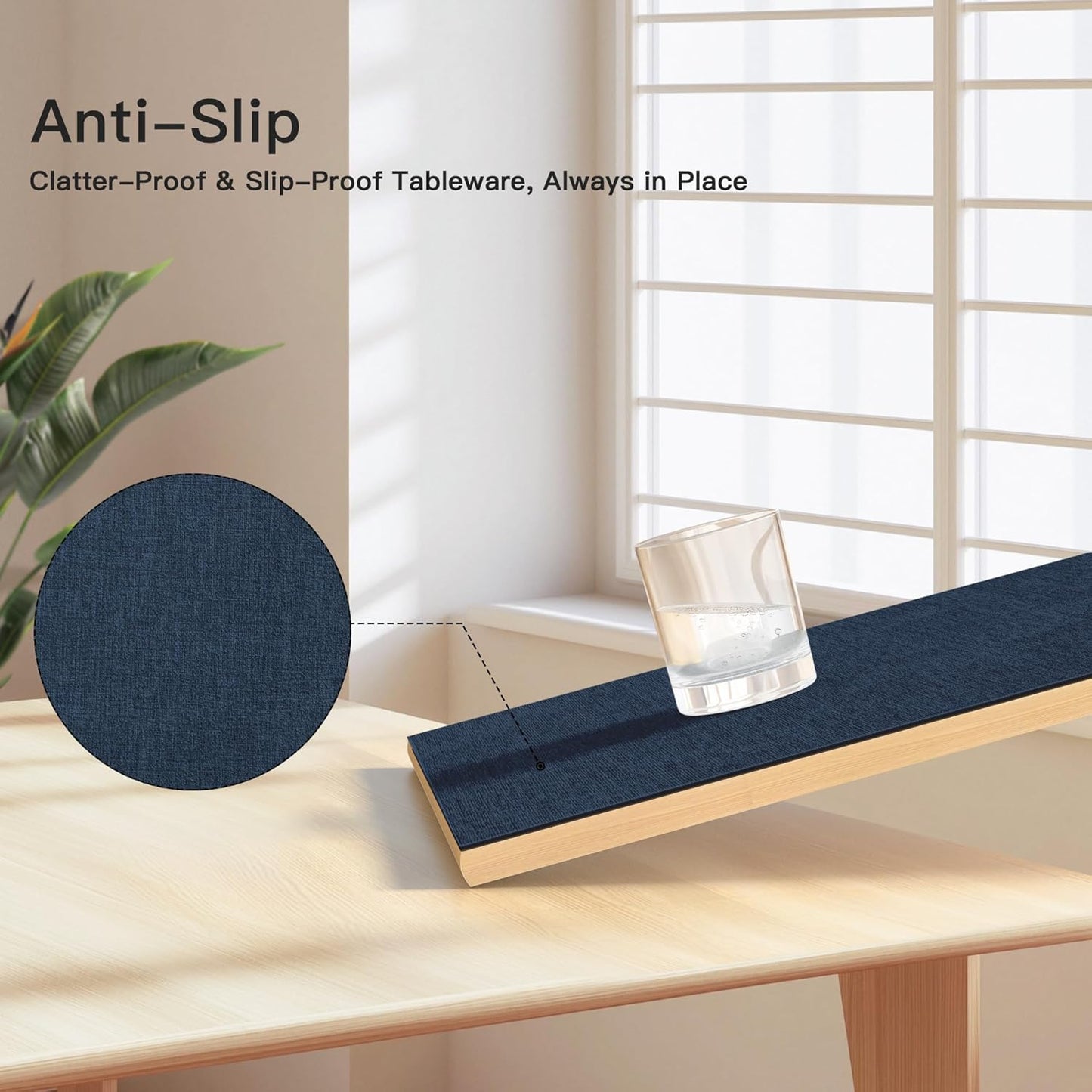 DOLOPL Placemats Set of 8, Reversible Wipeable & Heat Resistant Place Mats, Modern Faux Leather